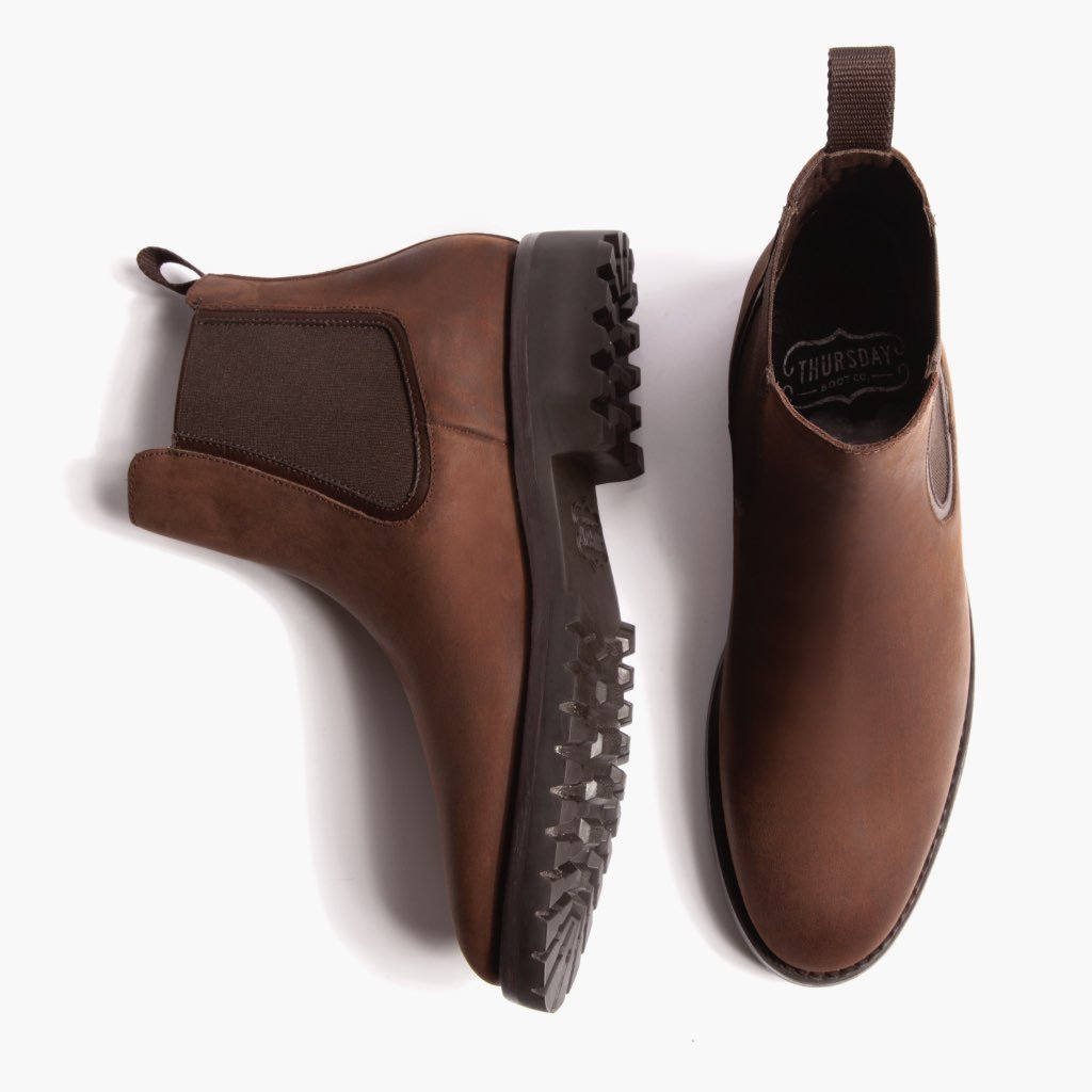 Thursday Legend Leather Men's Chelsea Boots Brown | AU86TCE