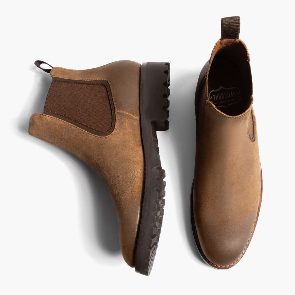 Thursday Legend Suede Men's Chelsea Boots Brown | AU83ILH