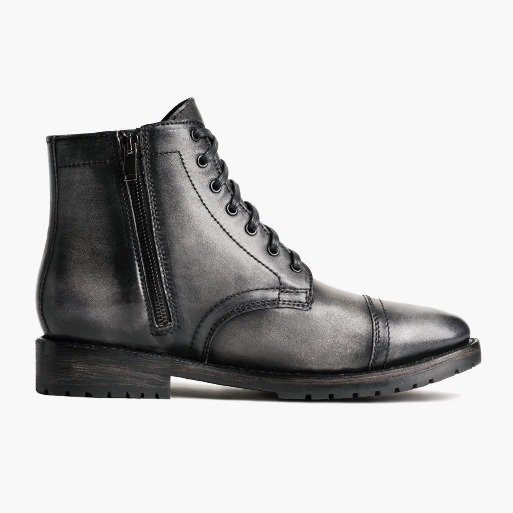 Thursday Major Leather Men's Boots Grey | AU390DFM13