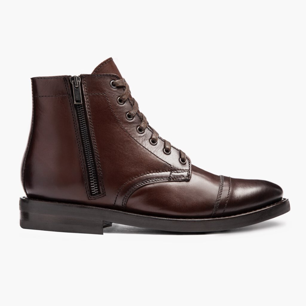 Thursday Major Leather Men's Lace Up Boots Coffee | AU408XYU