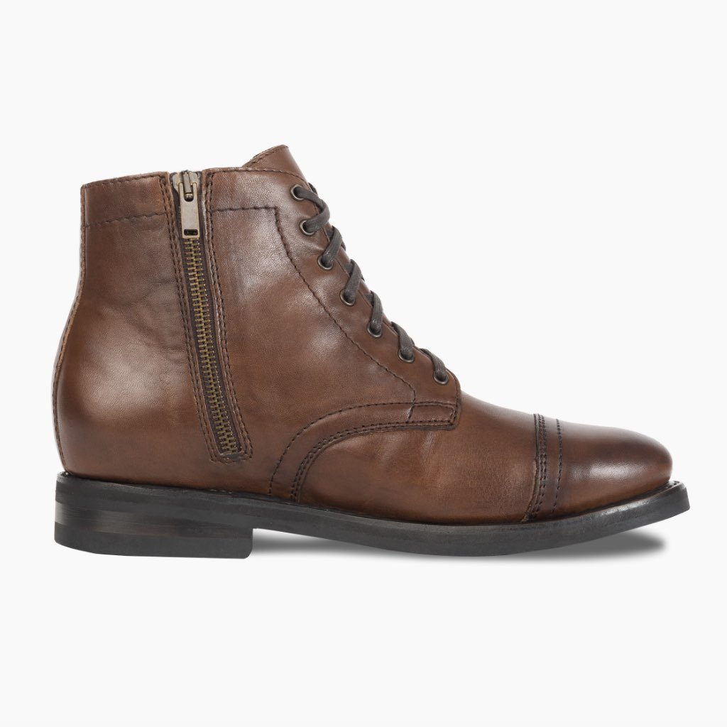 Thursday Major Leather Men's Lace Up Boots Brown | AU409ZUT