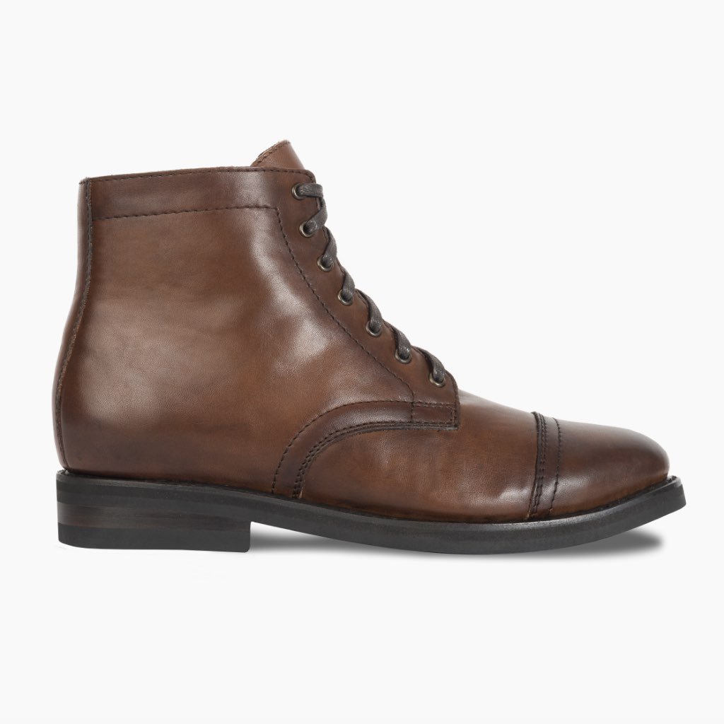 Thursday Major Leather Men's Lace Up Boots Brown | AU409ZUT