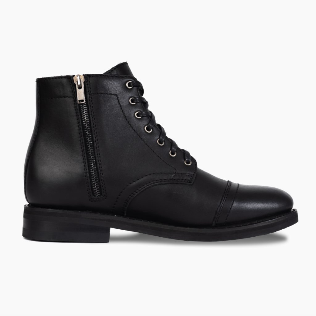 Thursday Major Leather Men's Lace Up Boots Black | AU40NWY