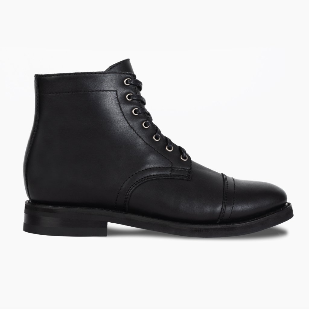 Thursday Major Leather Men's Lace Up Boots Black | AU40NWY