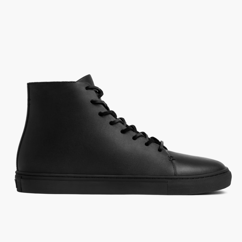 Thursday Premier High Tops Leather Classic Men's Sneakers Black | AU379BEX