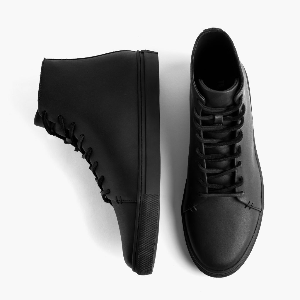 Thursday Premier High Tops Leather Classic Men's Sneakers Black | AU379BEX