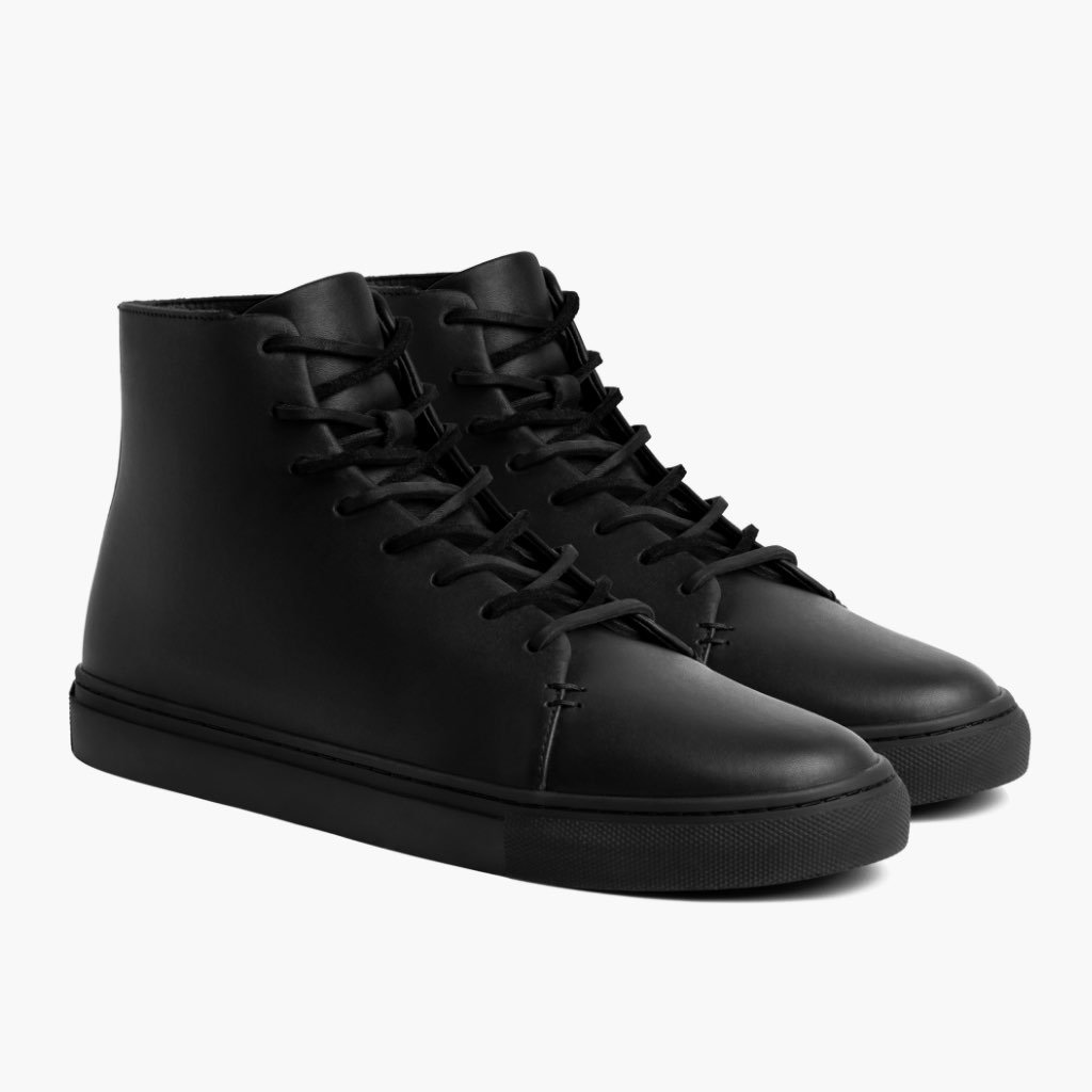 Thursday Premier High Tops Leather Classic Men\'s Sneakers Black | AU379BEX