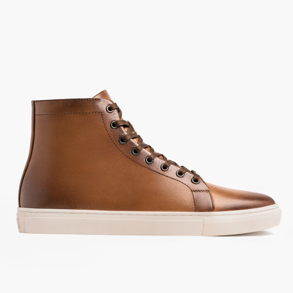 Thursday Premier High Tops Leather Men's Sneakers Gold | AU380VRW