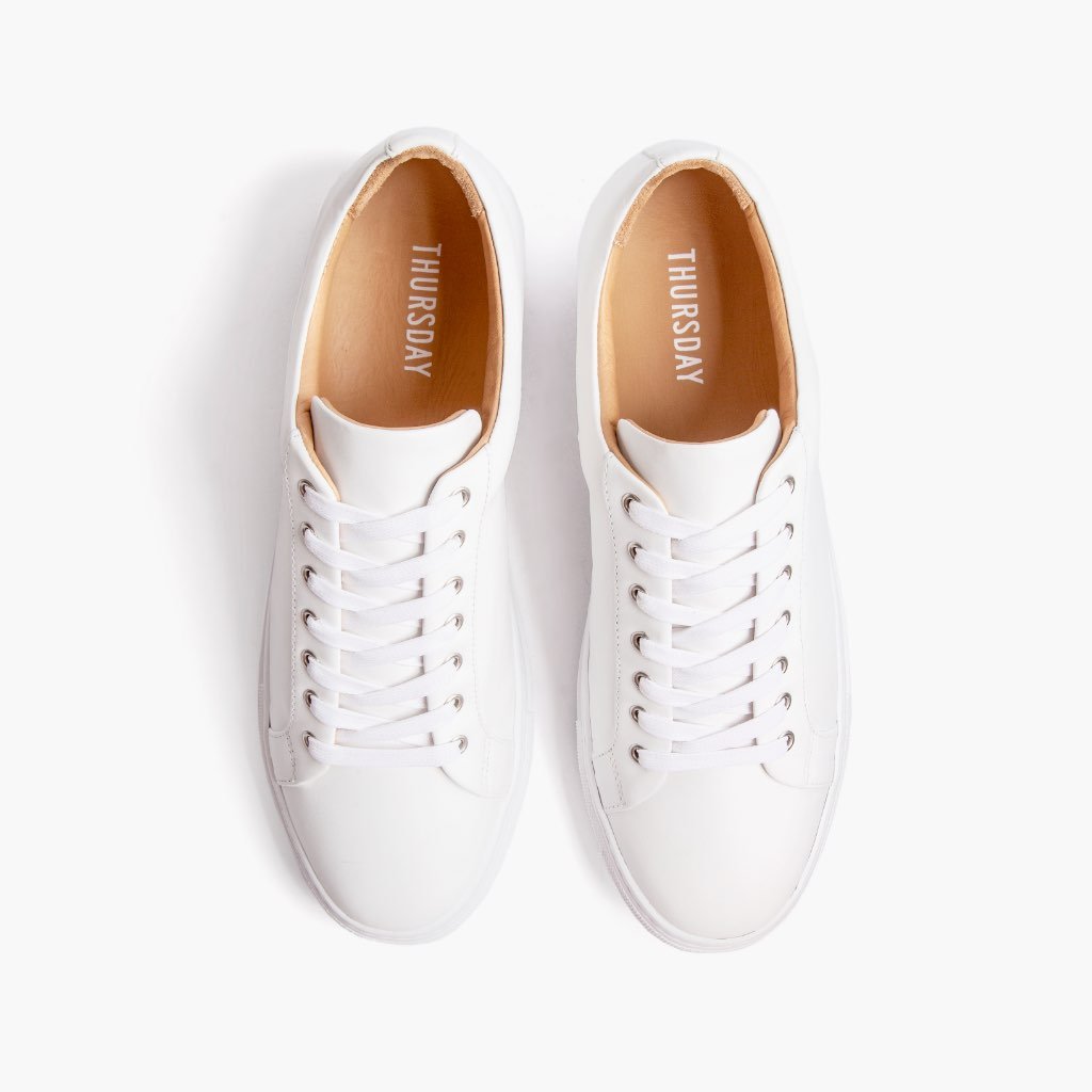 Thursday Premier Low Tops Leather Classic Men's Sneakers White | AU366AHK