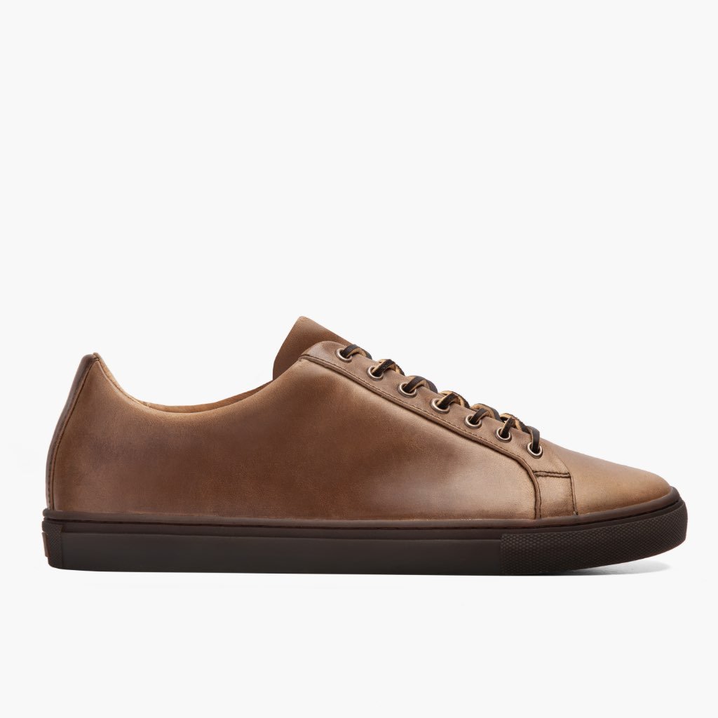 Thursday Premier Low Tops Leather Men's Sneakers Brown | AU372TCE