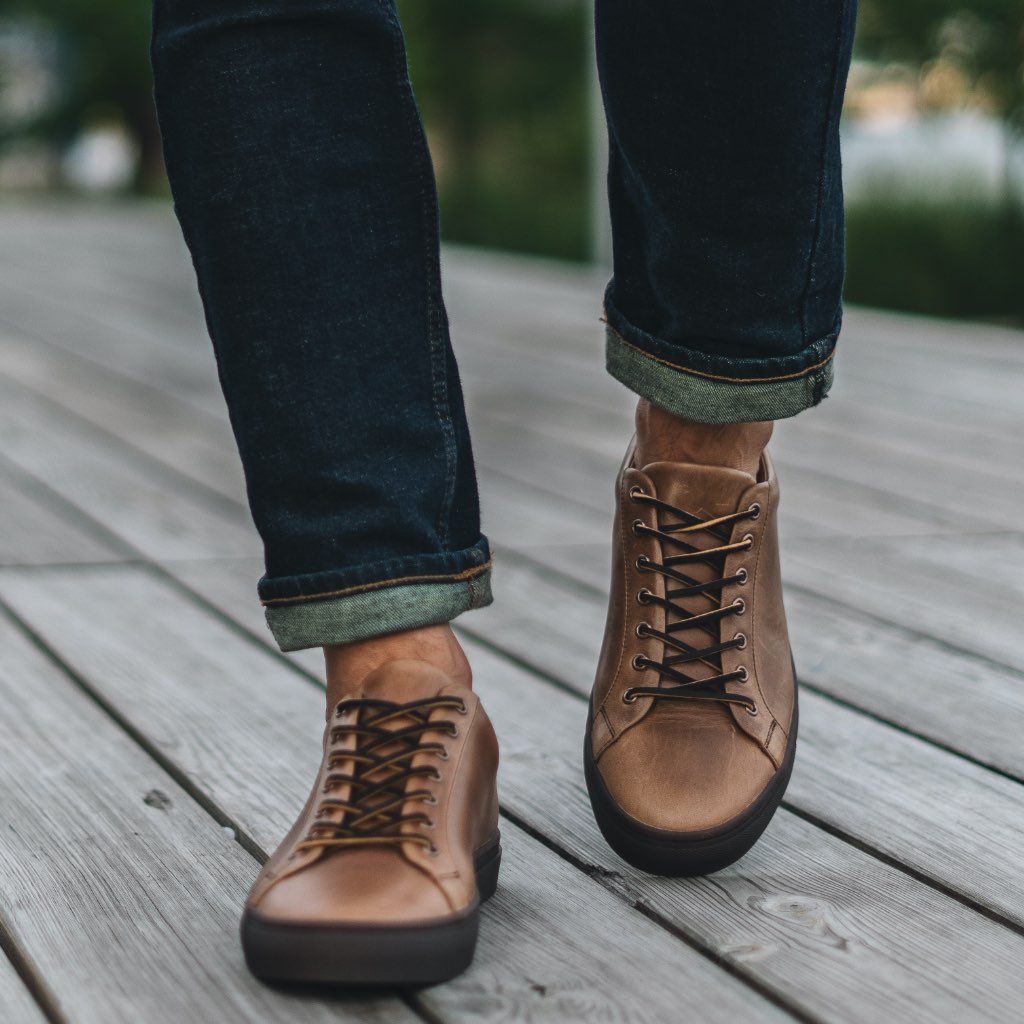 Thursday Premier Low Tops Leather Men's Sneakers Brown | AU372TCE