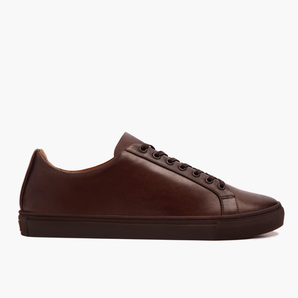 Thursday Premier Low Tops Leather Men's Sneakers Coffee | AU375WNB