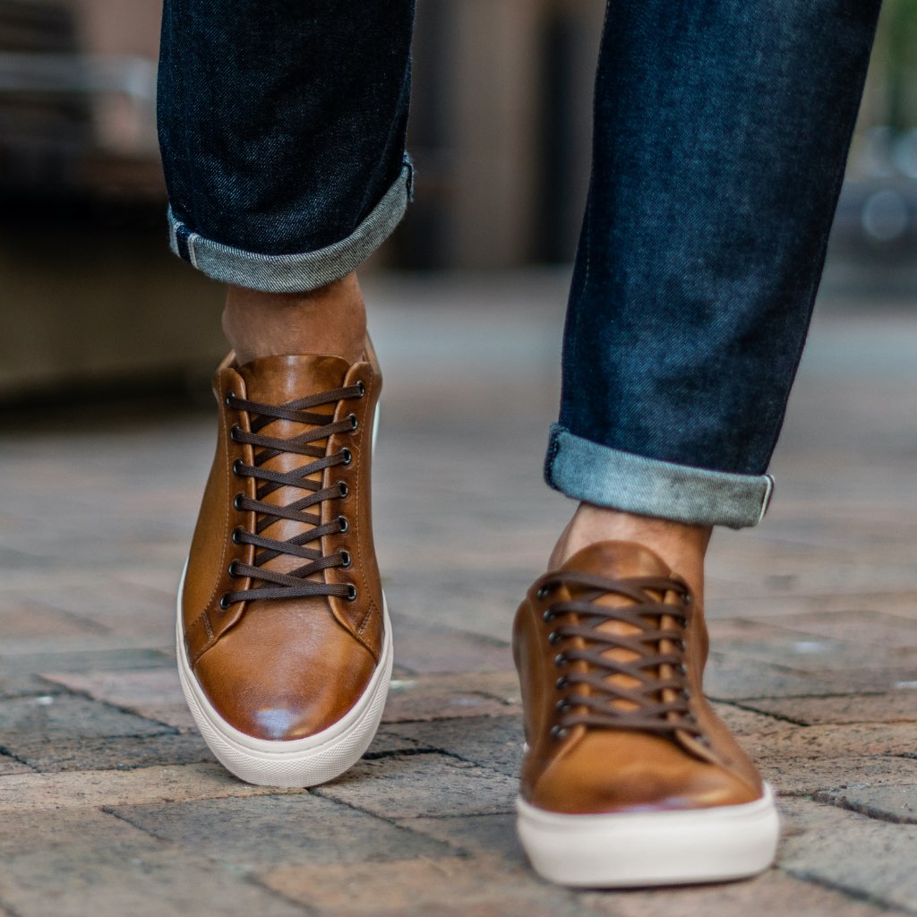 Thursday Premier Low Tops Leather Rugged & Resilient Men's Sneakers Gold | AU370UZG