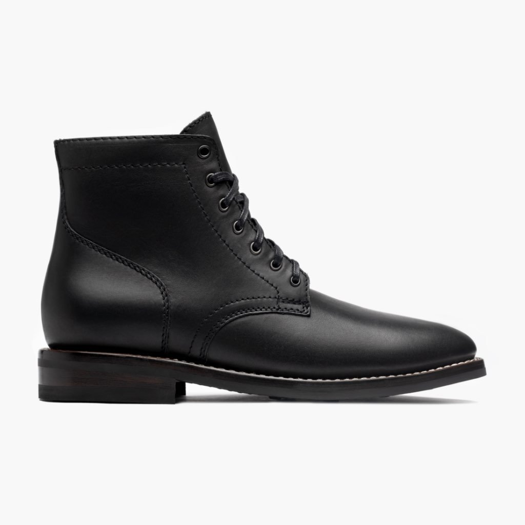 Thursday President Leather Men's Lace Up Boots Black | AU403MQZ