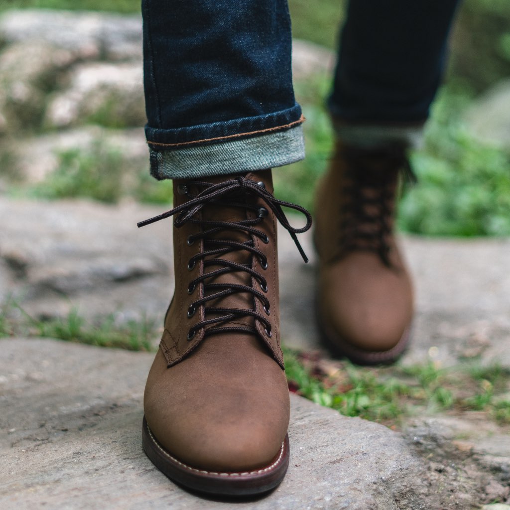 Thursday President Leather Suede Men's Lace Up Boots Brown | AU3PJJ