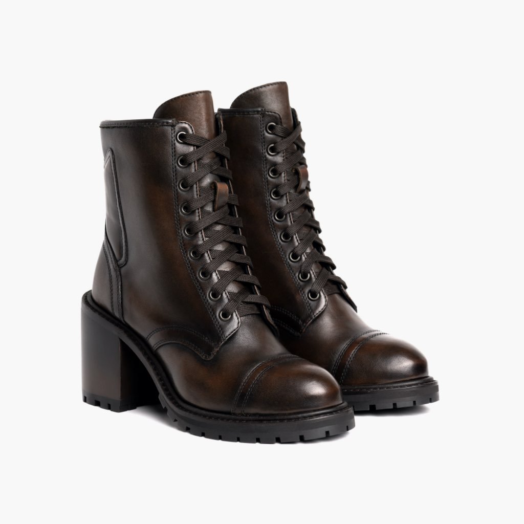 Thursday Rebel Leather Women's Boots Black / Coffee | AU133PJJ