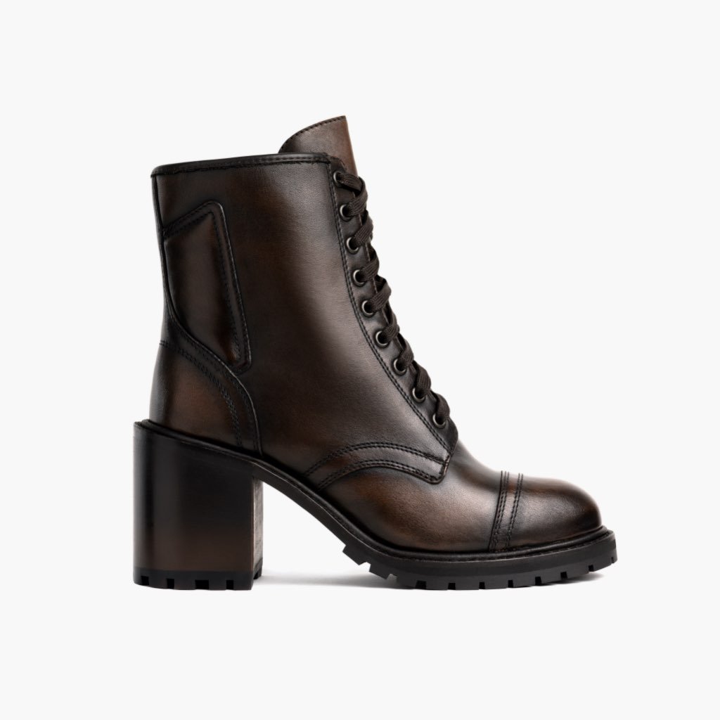 Thursday Rebel Leather Women's Boots Black / Coffee | AU133PJJ