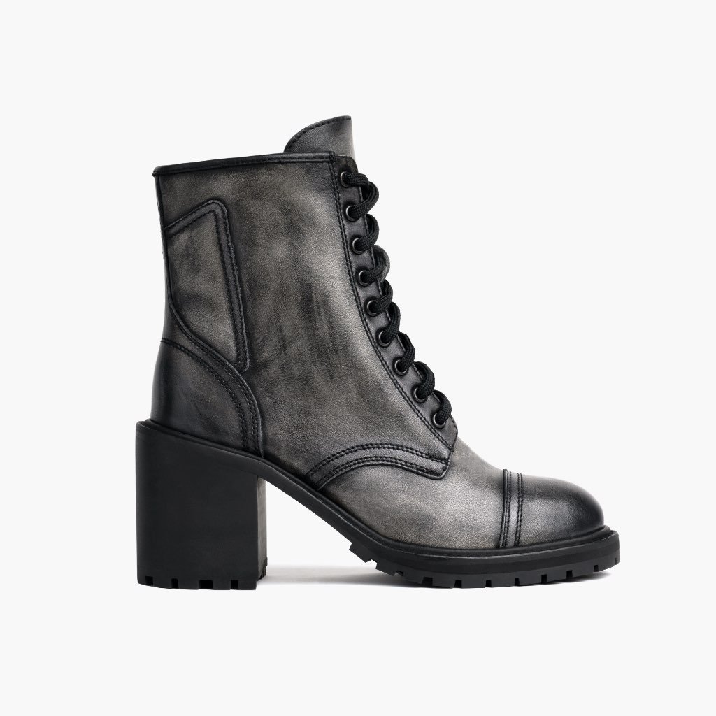 Thursday Rebel Leather Women's Boots Grey | AU132AHK