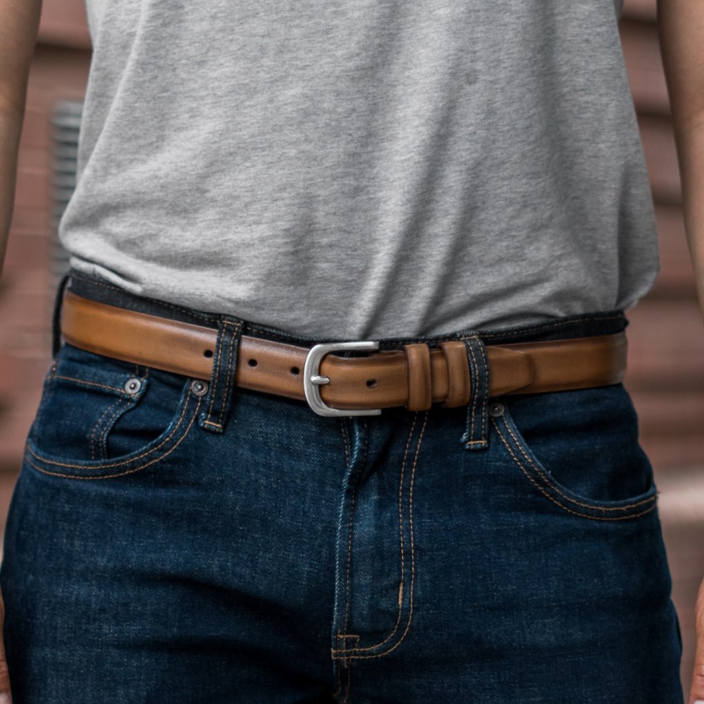 Thursday Refined Leather Men's Belts Coffee | AU287AUL