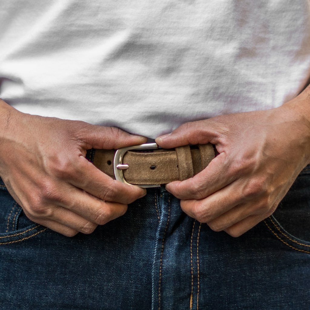 Thursday Refined Suede Men's Belts Brown | AU285FDN