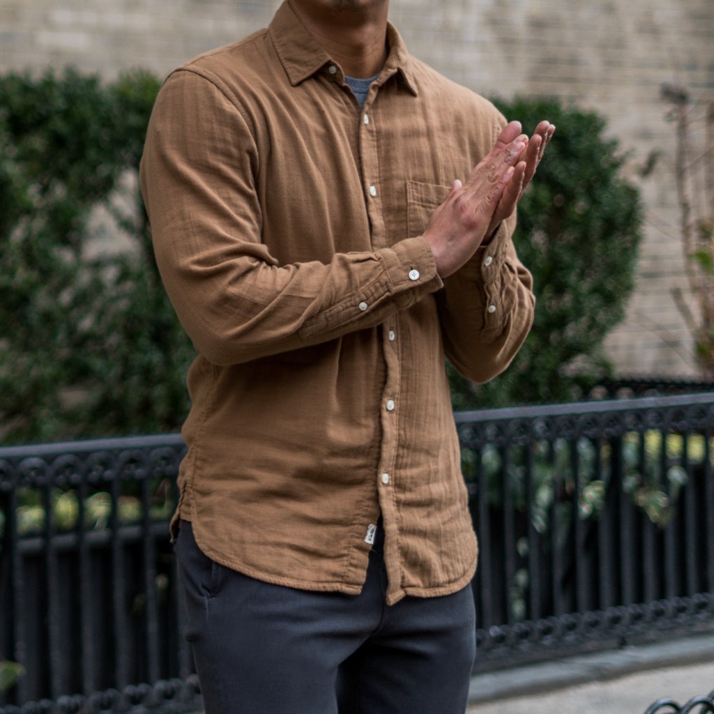 Thursday Ripper Cotton Men's Shirts Brown | AU315PJJ