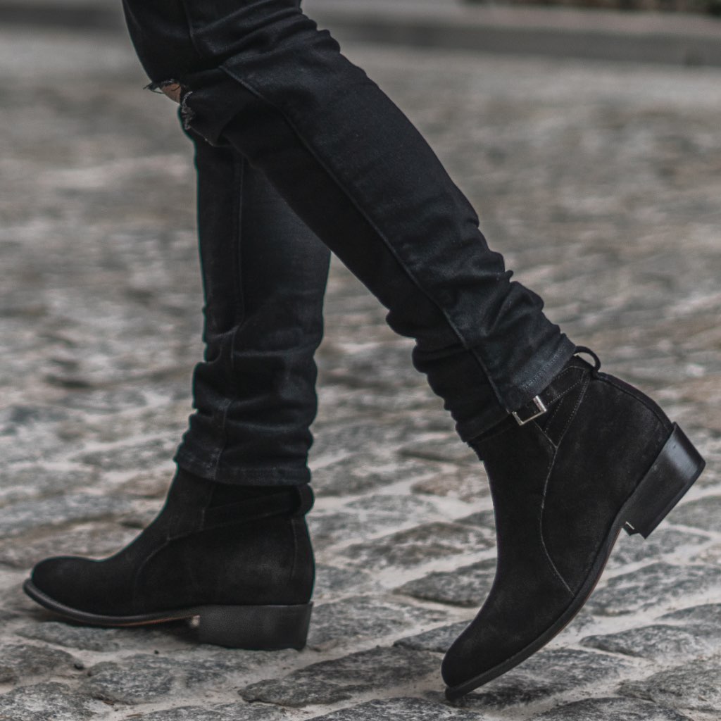 Thursday Rogue Suede Rugged & Resilient Men's Chelsea Boots Black | AU79AUL