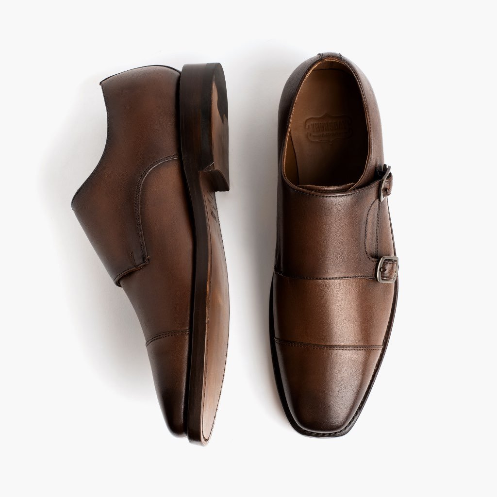 Thursday Saint Leather Men's Dress Shoes Coffee | AU343ILH