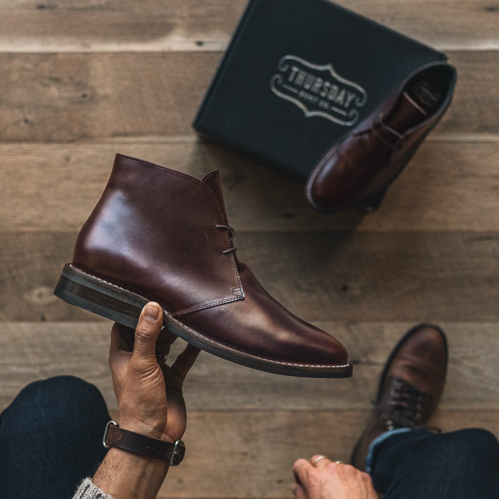 Thursday Scout Leather Men's Chukka Boots Coffee | AU67BEX