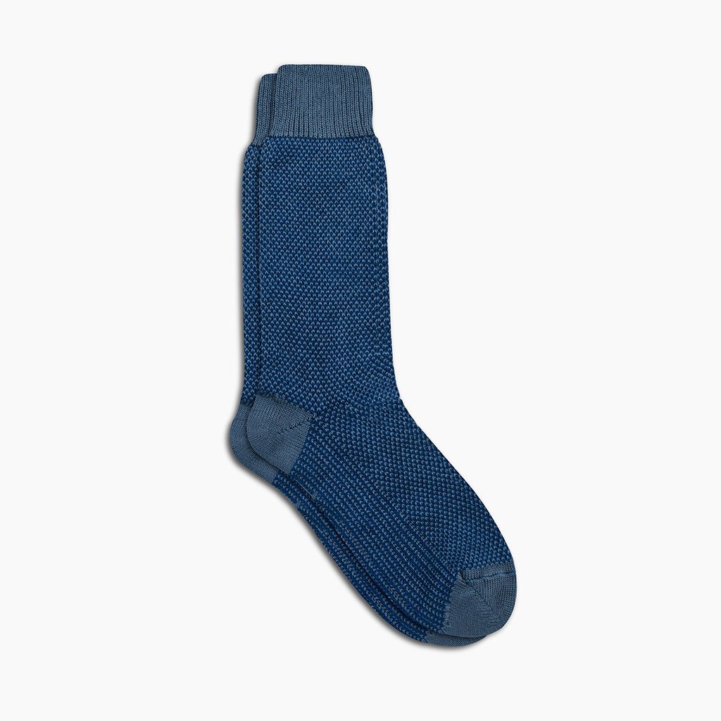 Thursday Sodello Birdseye Cotton Men\'s Socks Blue | AU277CTV