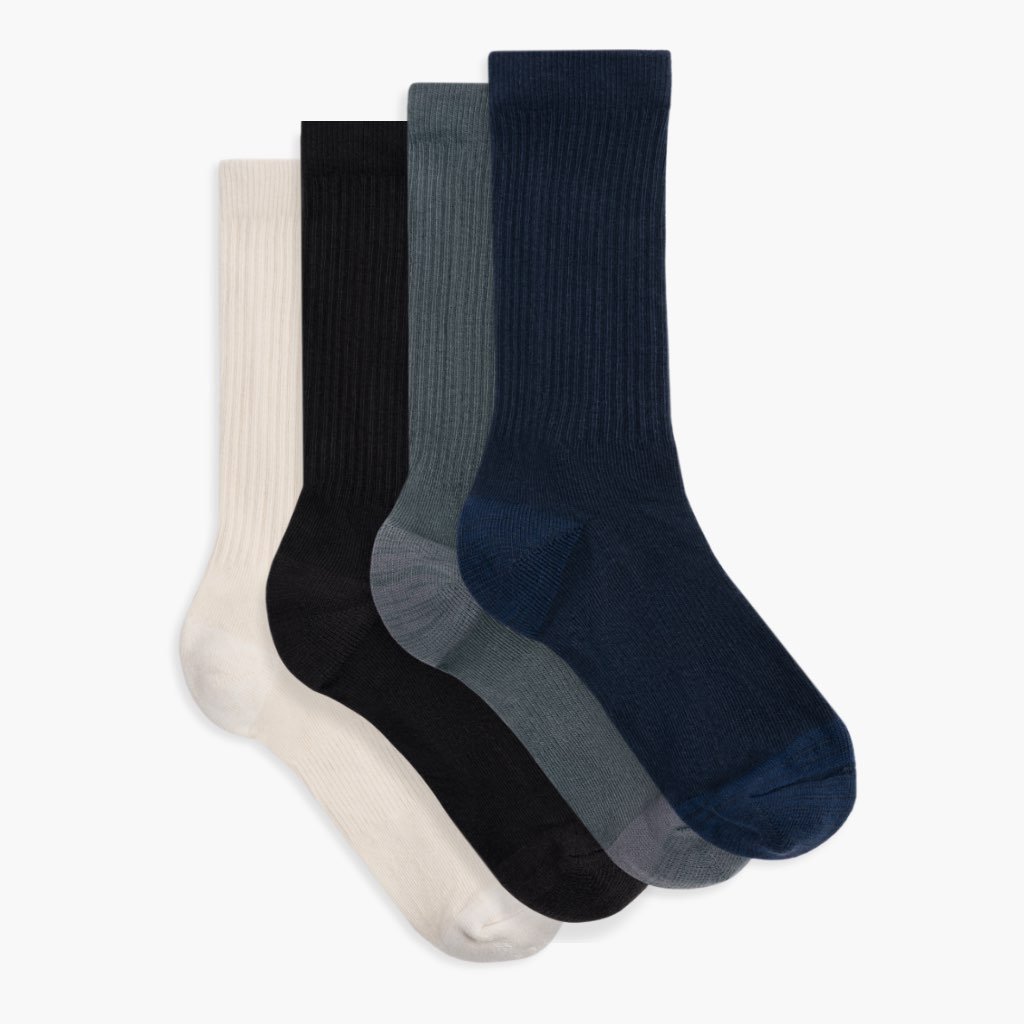 Thursday Sodello Classic Crew Cotton 4-Pack Women\'s Socks Blue / Multicolor | AU114EBC