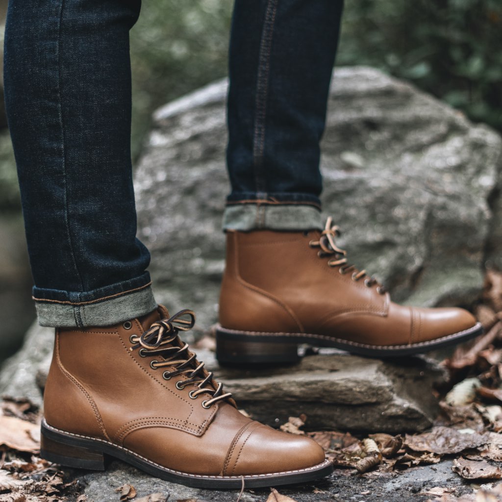 Thursday Vanguard Leather Men's Boots Brown | AU383ZUT