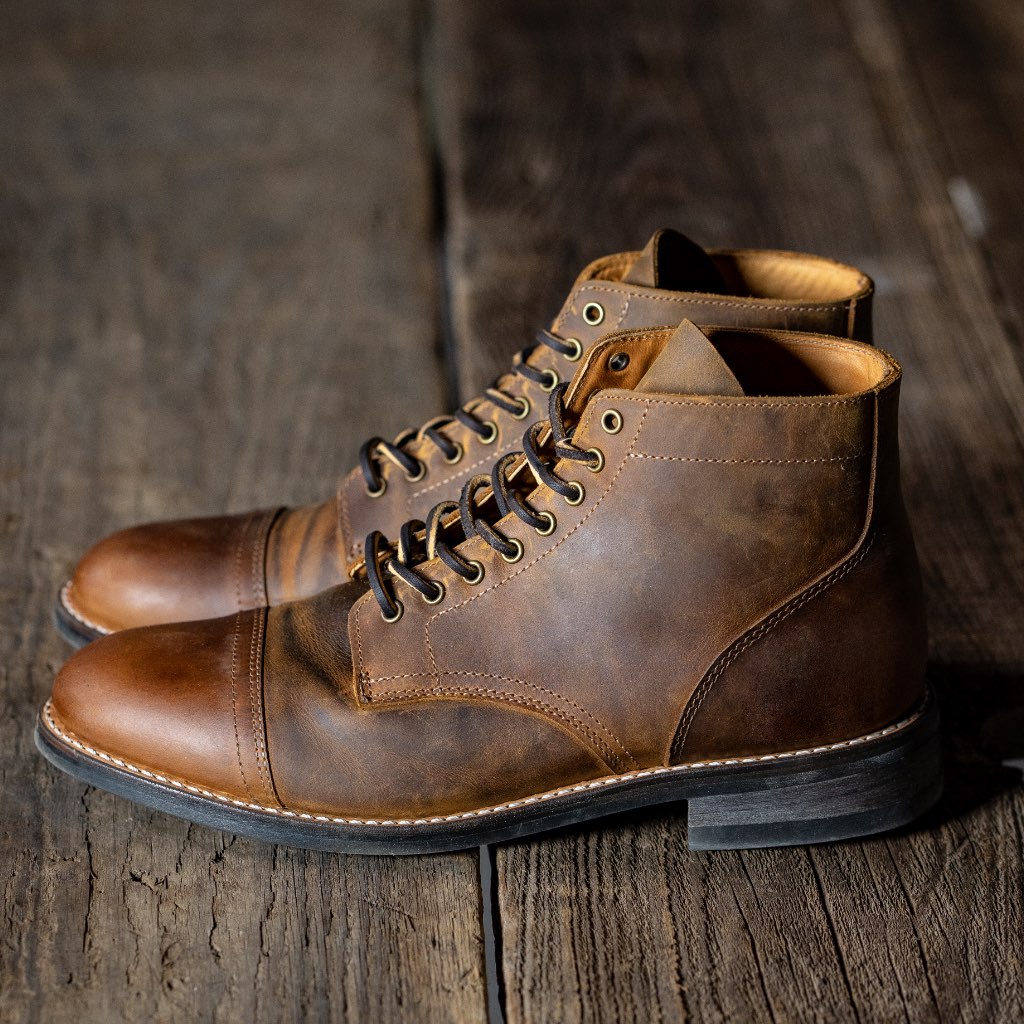 Thursday Vanguard Leather Men's Lace Up Boots Coffee | AU390DFM60