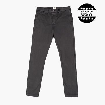 Thursday Axe Slim Fit Chinos Cotton Men's Pants Black | AU321RVD