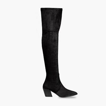 Thursday Boots Tempest Suede Women's High Heels Black | AU187ILH