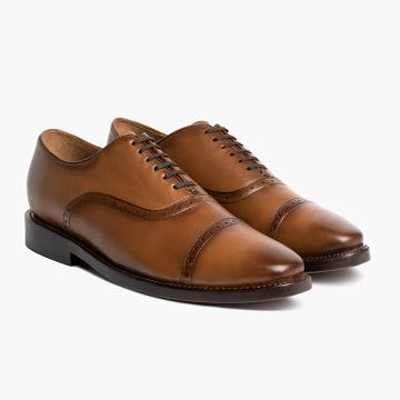 Thursday Broadway Leather Men's Dress Shoes Brown | AU358LIS