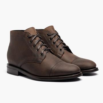 Thursday Cadet Leather Men's Chukka Boots Coffee | AU75HAP