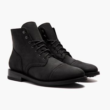 Thursday Captain Leather Rugged & Resilient Men's Boots Black | AU390DFM43