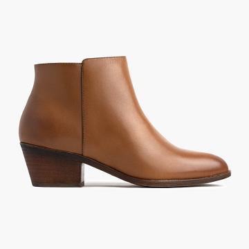 Thursday Downtown Leather Women's Booties Brown | AU167WNB