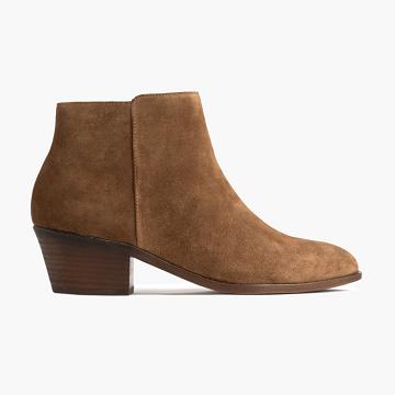 Thursday Downtown Suede Women's Booties Golden / Brown | AU166EBC