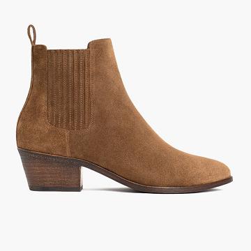 Thursday Dreamer Suede Women's Booties Coffee | AU161ILH