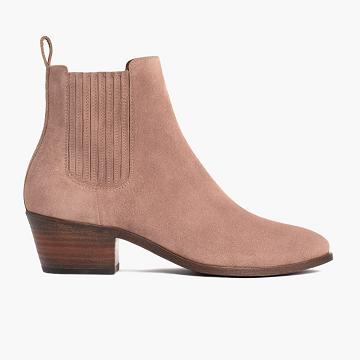 Thursday Dreamer Suede Women's Booties Rose / Brown | AU163YXF