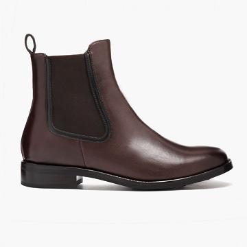 Thursday Duchess Leather Women's Chelsea Boots Brown | AU225CTV