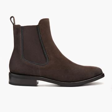 Thursday Duchess Suede Women's Chelsea Boots Dark / Brown | AU219WNB