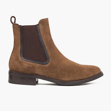 Thursday Duchess Suede Women's Chelsea Boots Brown | AU221MQZ