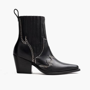 Thursday Icon Leather Women's Chelsea Boots Black | AU217RVD