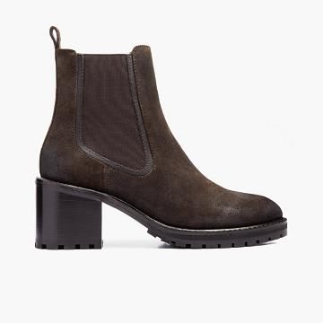 Thursday Knockout Suede Women's Chelsea Boots Olive | AU210AHK