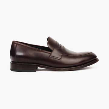 Thursday Lincoln Leather Men's Dress Shoes Coffee | AU346TCE