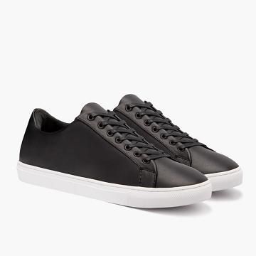 Thursday Premier Low Tops Leather Classic Men's Sneakers Black | AU367PJJ