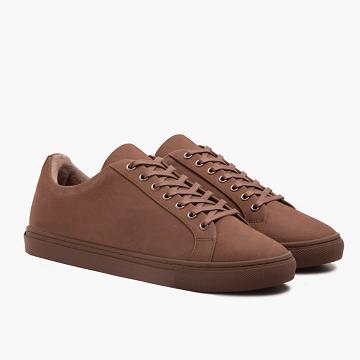 Thursday Premier Low Tops Nubuck Men's Sneakers Brown | AU36EBC