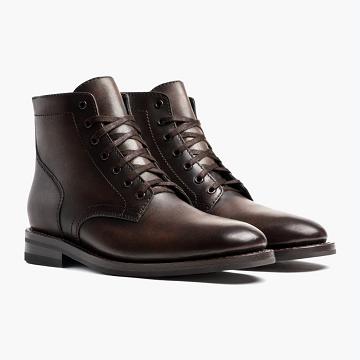 Thursday President Leather Classic Men's Lace Up Boots Coffee | AU401WNB